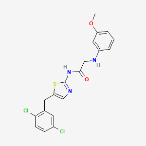 molecular formula C19H17Cl2N3O2S B7733212 N-[5-(2,5-dichlorobenzyl)-1,3-thiazol-2-yl]-N~2~-(3-methoxyphenyl)glycinamide 
