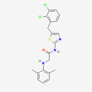molecular formula C20H19Cl2N3OS B7733229 N-[5-(2,3-dichlorobenzyl)-1,3-thiazol-2-yl]-N~2~-(2,6-dimethylphenyl)glycinamide 
