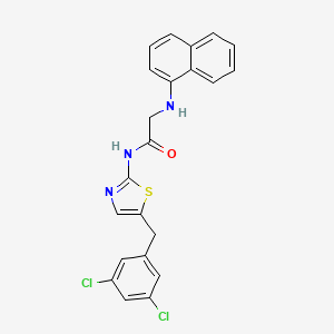 molecular formula C22H17Cl2N3OS B7733264 N-[5-(3,5-dichlorobenzyl)-1,3-thiazol-2-yl]-N~2~-naphthalen-1-ylglycinamide 
