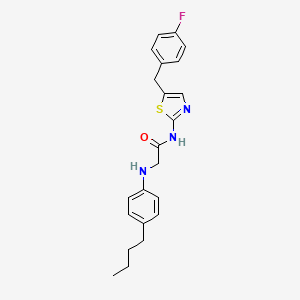 molecular formula C22H24FN3OS B7733266 N~2~-(4-butylphenyl)-N-[5-(4-fluorobenzyl)-1,3-thiazol-2-yl]glycinamide 