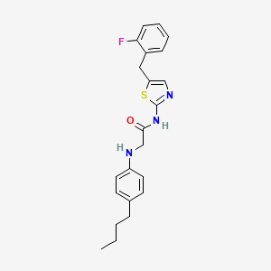 molecular formula C22H24FN3OS B7733272 N~2~-(4-butylphenyl)-N-[5-(2-fluorobenzyl)-1,3-thiazol-2-yl]glycinamide 