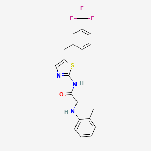 molecular formula C20H18F3N3OS B7733293 N~2~-(2-methylphenyl)-N-{5-[3-(trifluoromethyl)benzyl]-1,3-thiazol-2-yl}glycinamide 