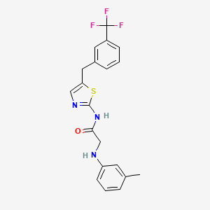 molecular formula C20H18F3N3OS B7733295 N~2~-(3-methylphenyl)-N-{5-[3-(trifluoromethyl)benzyl]-1,3-thiazol-2-yl}glycinamide 