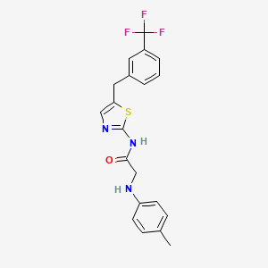 molecular formula C20H18F3N3OS B7733296 N~2~-(4-methylphenyl)-N-{5-[3-(trifluoromethyl)benzyl]-1,3-thiazol-2-yl}glycinamide 