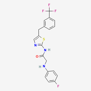 molecular formula C19H15F4N3OS B7733304 N~2~-(4-fluorophenyl)-N-{5-[3-(trifluoromethyl)benzyl]-1,3-thiazol-2-yl}glycinamide 