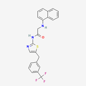 molecular formula C23H18F3N3OS B7733312 N~2~-naphthalen-1-yl-N-{5-[3-(trifluoromethyl)benzyl]-1,3-thiazol-2-yl}glycinamide 