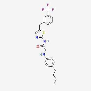 molecular formula C23H24F3N3OS B7733321 N~2~-(4-butylphenyl)-N-{5-[3-(trifluoromethyl)benzyl]-1,3-thiazol-2-yl}glycinamide 