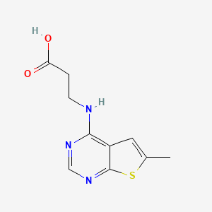 3-[(6-Methylthieno[2,3-d]pyrimidin-4-yl)amino]propanoic acid