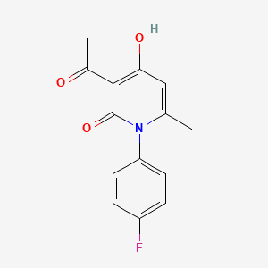 molecular formula C14H12FNO3 B7733795 3-acetyl-1-(4-fluorophenyl)-4-hydroxy-6-methylpyridin-2(1H)-one CAS No. 6998-63-6