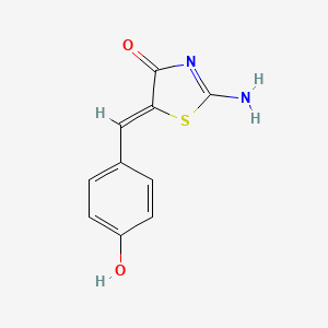 molecular formula C10H8N2O2S B7733993 Z-5-(4-羟基苯亚甲基)-2-亚氨基-1,3-噻唑烷-4-酮 