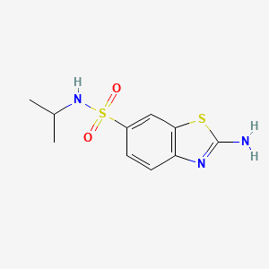 molecular formula C10H13N3O2S2 B7734039 6-Benzothiazolesulfonamide, 2-amino-N-(1-methylethyl)- CAS No. 62323-07-3