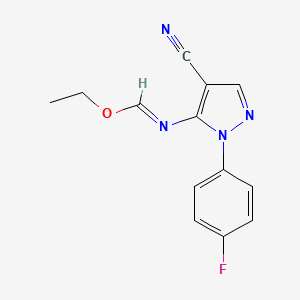 ethyl [4-cyano-1-(4-fluorophenyl)-1H-pyrazol-5-yl]imidoformate