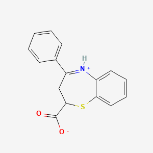 4-Phenyl-2,3-dihydro-1,5-benzothiazepin-5-ium-2-carboxylate
