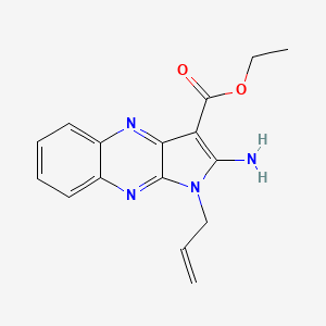 ethyl 2-amino-1-(prop-2-en-1-yl)-1H-pyrrolo[2,3-b]quinoxaline-3-carboxylate