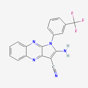 2-amino-1-[3-(trifluoromethyl)phenyl]-1H-pyrrolo[2,3-b]quinoxaline-3-carbonitrile