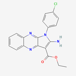 ethyl 2-amino-1-(4-chlorophenyl)-1H-pyrrolo[2,3-b]quinoxaline-3-carboxylate