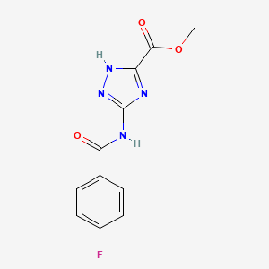 methyl 3-[(4-fluorobenzoyl)amino]-1H-1,2,4-triazole-5-carboxylate