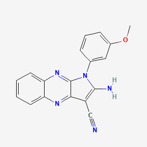 2-amino-1-(3-methoxyphenyl)-1H-pyrrolo[2,3-b]quinoxaline-3-carbonitrile