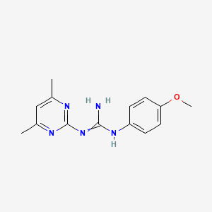 molecular formula C14H17N5O B7734226 1-(4,6-Dimethylpyrimidin-2-yl)-3-(4-methoxyphenyl)guanidine 