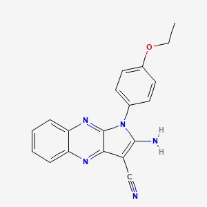 molecular formula C19H15N5O B7734233 2-amino-1-(4-ethoxyphenyl)-1H-pyrrolo[2,3-b]quinoxaline-3-carbonitrile 