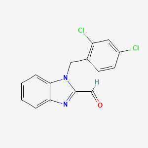 molecular formula C15H10Cl2N2O B7734235 1-(2,4-dichlorobenzyl)-1H-benzimidazole-2-carbaldehyde CAS No. 537010-36-9