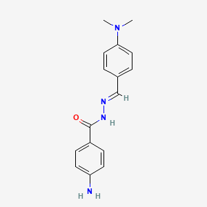 molecular formula C16H18N4O B7734254 4-amino-N-[(E)-(4-dimethylaminophenyl)methyleneamino]benzamide 