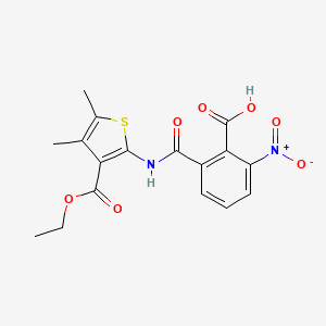 molecular formula C17H16N2O7S B7734267 2-{[3-(Ethoxycarbonyl)-4,5-dimethylthiophen-2-yl]carbamoyl}-6-nitrobenzoic acid CAS No. 5564-63-6