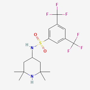 molecular formula C17H22F6N2O2S B7734280 N-(2,2,6,6-tetramethylpiperidin-4-yl)-3,5-bis(trifluoromethyl)benzenesulfonamide 