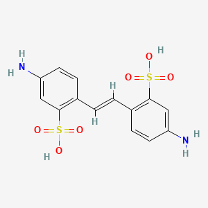 molecular formula C14H14N2O6S2 B7734304 4,4'-Diamino-2,2'-stilbenedisulfonic acid CAS No. 28096-93-7