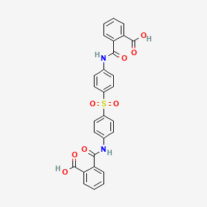 molecular formula C28H20N2O8S B7734332 2-{[4-({4-[(2-Carboxybenzoyl)amino]phenyl}sulfonyl)anilino]carbonyl}benzoic acid 