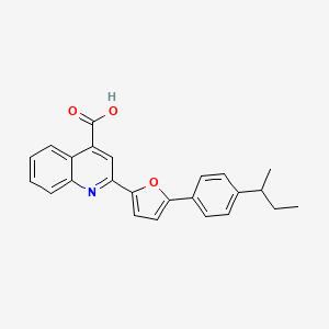 molecular formula C24H21NO3 B7734348 2-{5-[4-(Butan-2-yl)phenyl]furan-2-yl}quinoline-4-carboxylic acid 