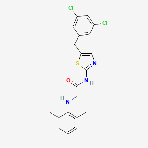 molecular formula C20H19Cl2N3OS B7734408 N-[5-(3,5-dichlorobenzyl)-1,3-thiazol-2-yl]-N~2~-(2,6-dimethylphenyl)glycinamide 
