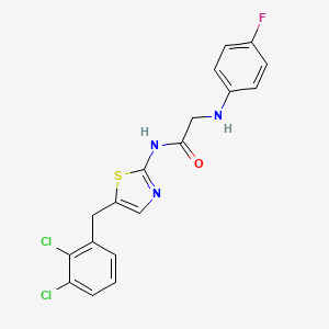 N-[5-(2,3-dichlorobenzyl)-1,3-thiazol-2-yl]-N~2~-(4-fluorophenyl)glycinamide