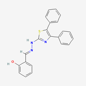 molecular formula C22H17N3OS B7734485 (E)-2-((2-(4,5-diphenylthiazol-2-yl)hydrazono)methyl)phenol 