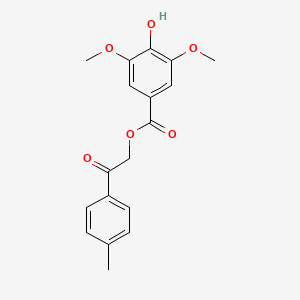molecular formula C18H18O6 B7734530 [2-(4-Methylphenyl)-2-oxoethyl] 4-hydroxy-3,5-dimethoxybenzoate 