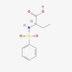 molecular formula C10H13NO4S B7734560 2-Benzenesulfonylamino-butyric acid CAS No. 62227-53-6