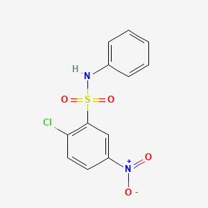 molecular formula C12H9ClN2O4S B7734629 Benzenesulfonamide, 2-chloro-5-nitro-N-phenyl- CAS No. 105837-49-8