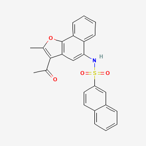 molecular formula C25H19NO4S B7734632 N-{3-acetyl-2-methylnaphtho[1,2-b]furan-5-yl}naphthalene-2-sulfonamide 