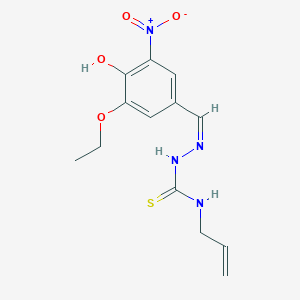 molecular formula C13H16N4O4S B7734686 3-ethoxy-4-hydroxy-5-nitrobenzaldehyde N-allylthiosemicarbazone 