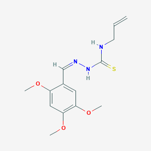 molecular formula C14H19N3O3S B7734691 1-prop-2-enyl-3-[(Z)-(2,4,5-trimethoxyphenyl)methylideneamino]thiourea 