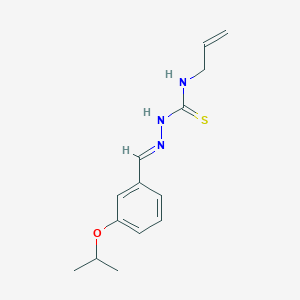 molecular formula C14H19N3OS B7734759 1-[(E)-(3-propan-2-yloxyphenyl)methylideneamino]-3-prop-2-enylthiourea 