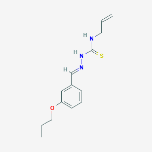 molecular formula C14H19N3OS B7734765 1-prop-2-enyl-3-[(E)-(3-propoxyphenyl)methylideneamino]thiourea 
