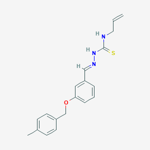 molecular formula C19H21N3OS B7734776 1-[(E)-[3-[(4-methylphenyl)methoxy]phenyl]methylideneamino]-3-prop-2-enylthiourea 