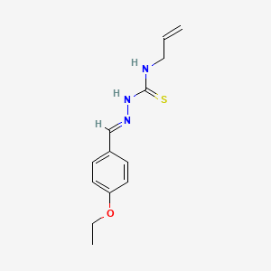 molecular formula C13H17N3OS B7734793 1-[(E)-(4-ethoxyphenyl)methylideneamino]-3-prop-2-enylthiourea 