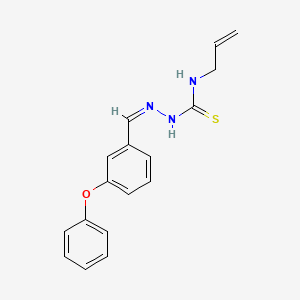 molecular formula C17H17N3OS B7734837 1-[(Z)-(3-phenoxyphenyl)methylideneamino]-3-prop-2-enylthiourea 
