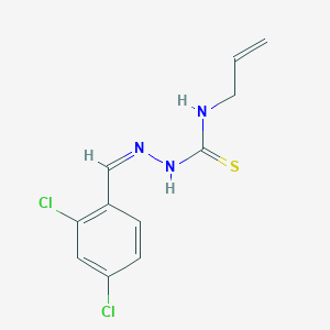 molecular formula C11H11Cl2N3S B7734843 1-[(Z)-(2,4-dichlorophenyl)methylideneamino]-3-prop-2-enylthiourea 
