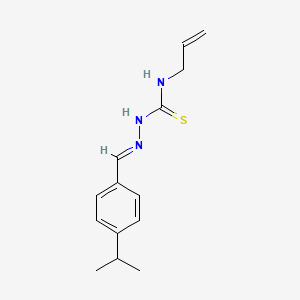 molecular formula C14H19N3S B7734863 (2E)-2-[4-(propan-2-yl)benzylidene]-N-(prop-2-en-1-yl)hydrazinecarbothioamide 