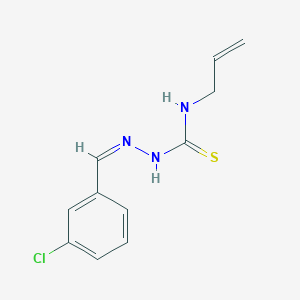 molecular formula C11H12ClN3S B7734868 1-[(Z)-(3-chlorophenyl)methylideneamino]-3-prop-2-enylthiourea 