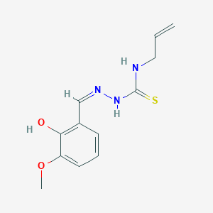 molecular formula C12H15N3O2S B7734882 4-(2-Propenyl)-1-(3-methoxy-2-hydroxybenzylidene)thiosemicarbazide 