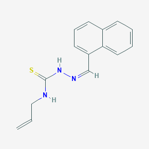 molecular formula C15H15N3S B7734889 1-[(Z)-naphthalen-1-ylmethylideneamino]-3-prop-2-enylthiourea 